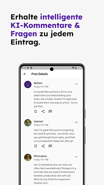 KI-Tagebuch Notizbuch Reflectr screenshot 3