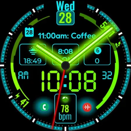 Hybrid Watch Face CUE140 screenshot 13