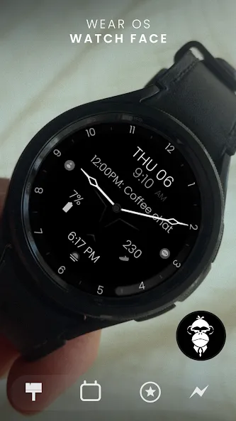 Minimal Black v30 Watch Face screenshot 5