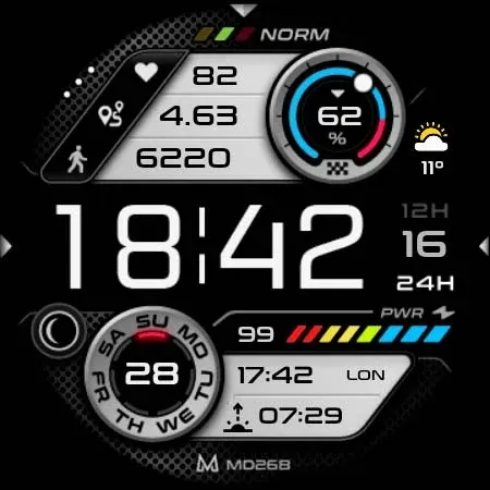 MD268 Digital watch face screenshot 8