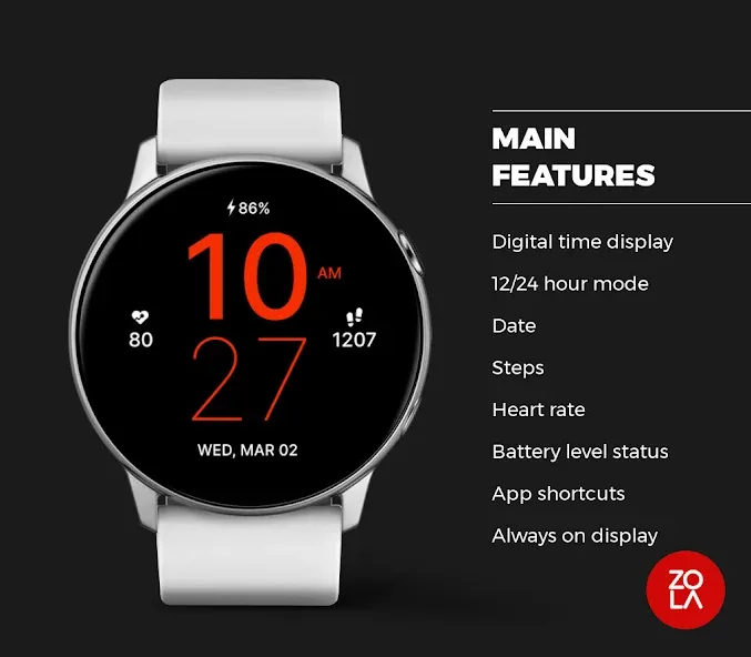 Clean Minimal Watch Face screenshot 2