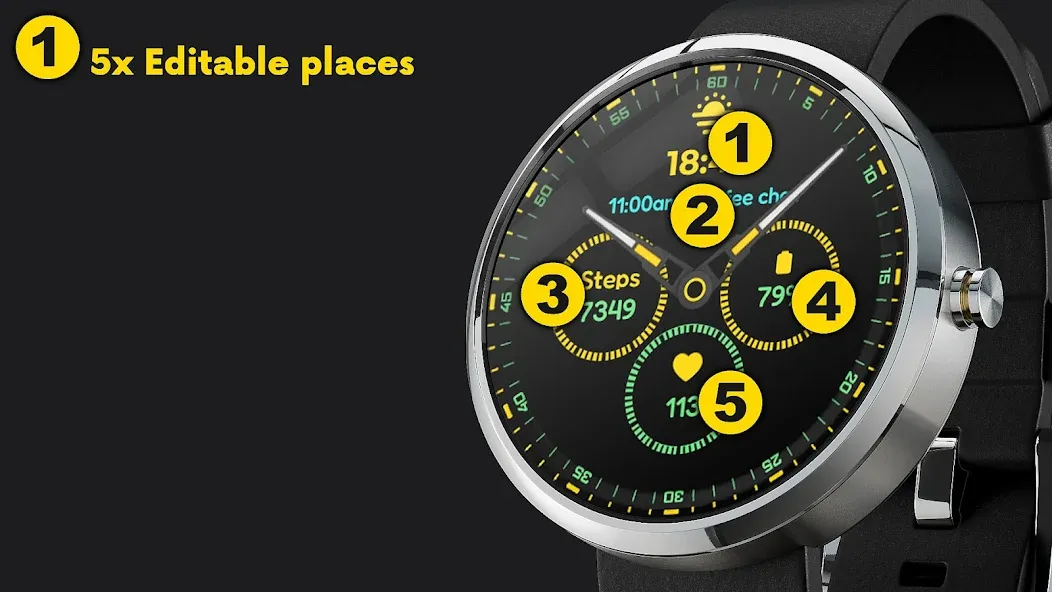 A4 Analog Watch Face screenshot 3