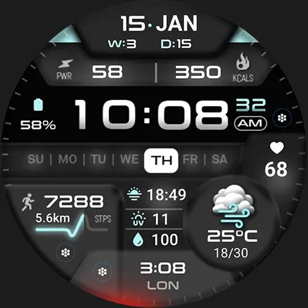 ML2U 381 Hybrid Watch Face screenshot 32
