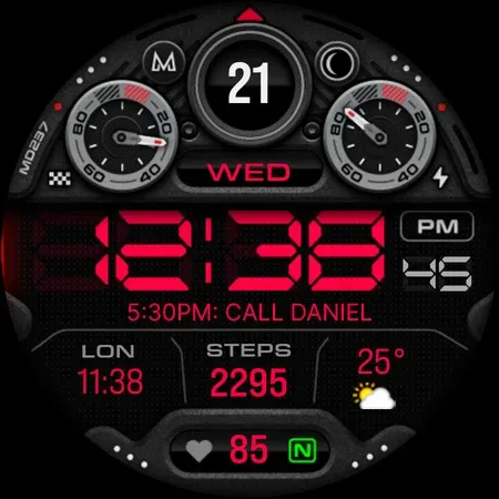 MD237 Digital watch face screenshot 36