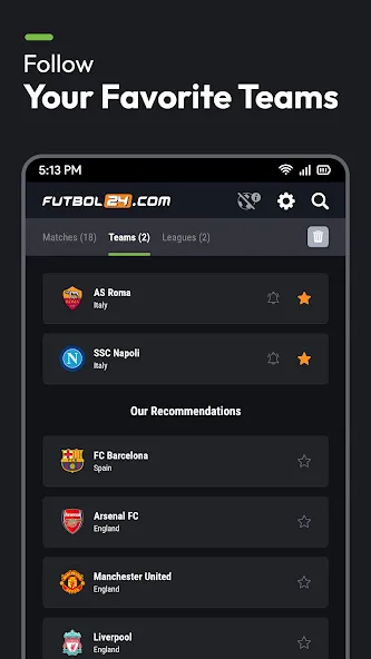 Futbol24 soccer livescore app screenshot 2