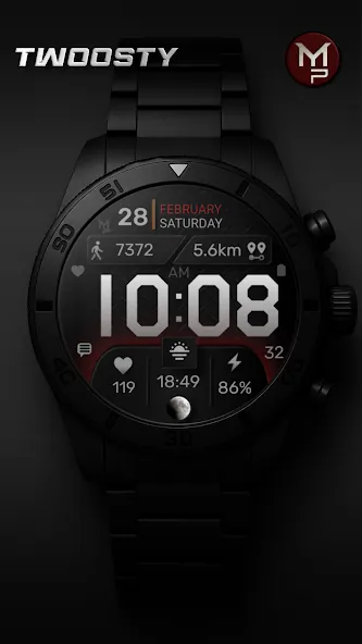 TWOOSTY - Digital Watch Face screenshot 1