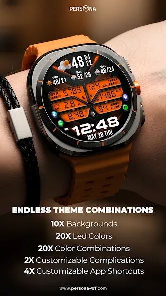 PER46 Digital Watch Face screenshot 2