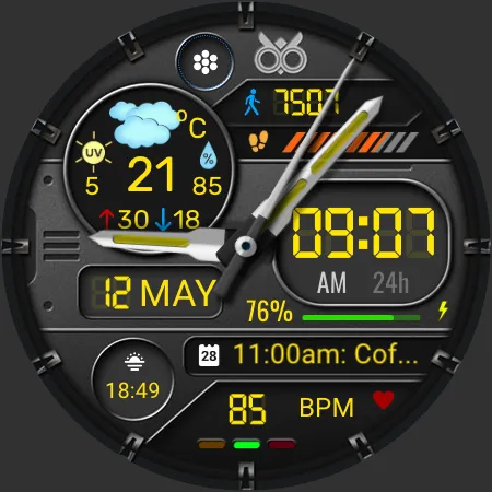 DB051 Hybrid Sport Watch Face screenshot 26