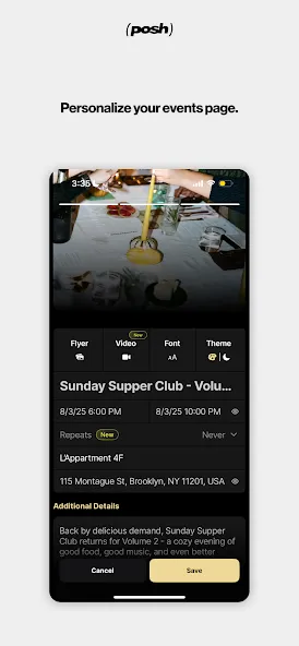 Posh – Create & Find Events screenshot 4