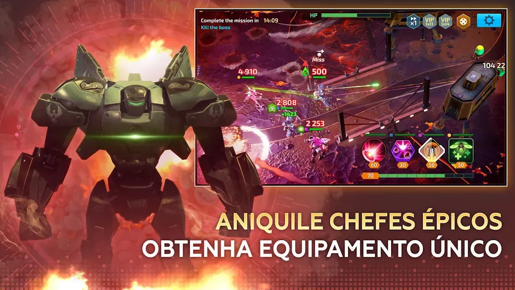 Mech vs Aliens: RPG de Robôs screenshot 6