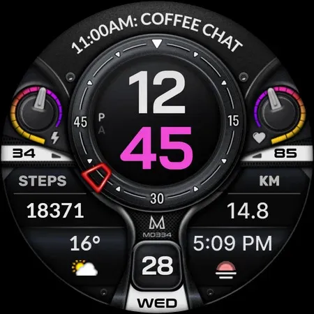 MD334 Digital watch face screenshot 14