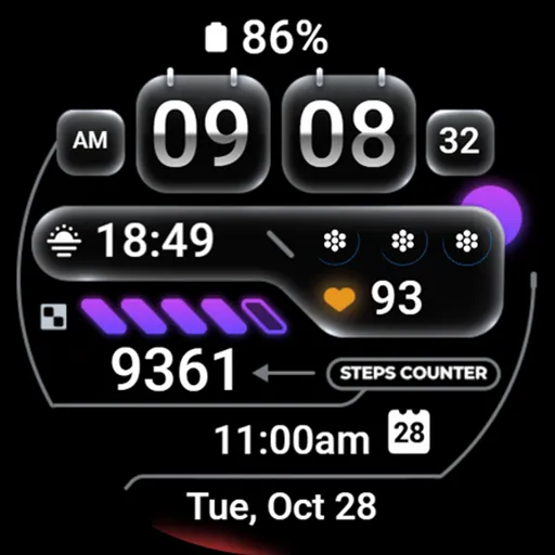 Digital Watch Face - OMG 02 screenshot 29
