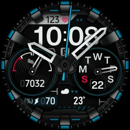 SH042 Watch Face, WearOS watch screenshot 9