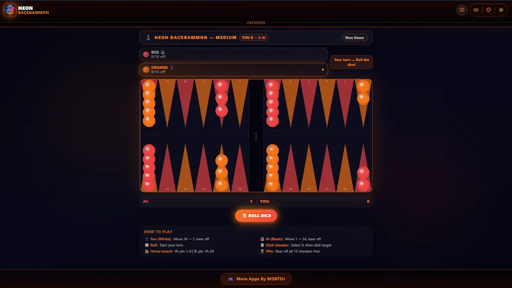 Neon Backgammon Master Offline screenshot 30