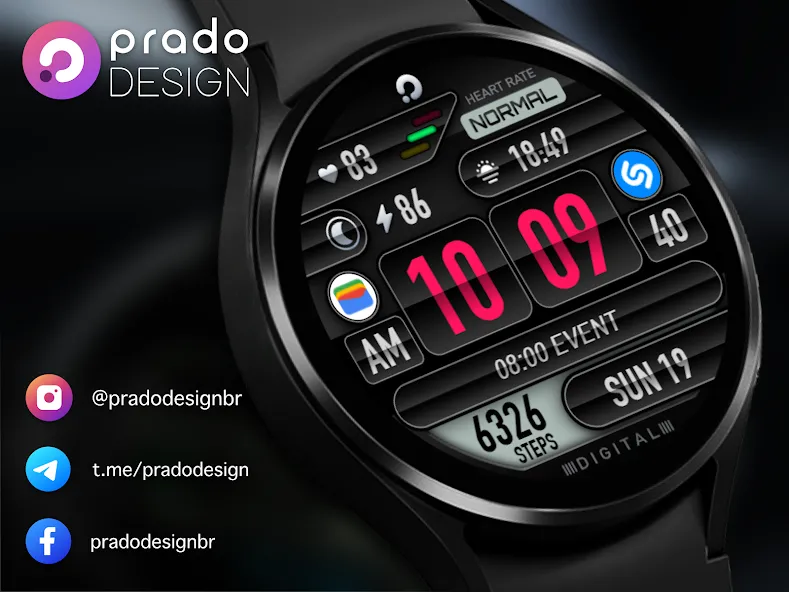 PRADO 05 Digital Watch Face screenshot 8