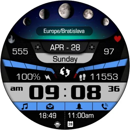 Astronomy Moon Galaxy Watch 73 screenshot 20
