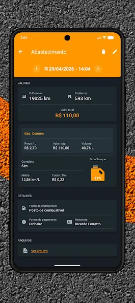 Drivvo - Controle de Gastos screenshot 6