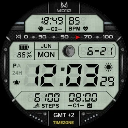 MD112 Digital watch face screenshot 12