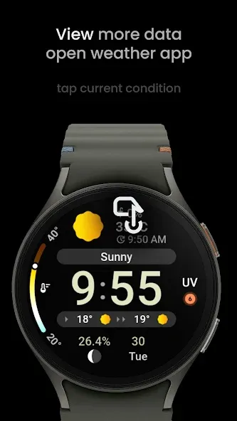 Just Weather: Watch Face screenshot 3
