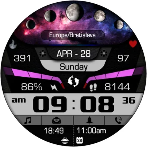Astronomy Moon Galaxy Watch 73 screenshot 18
