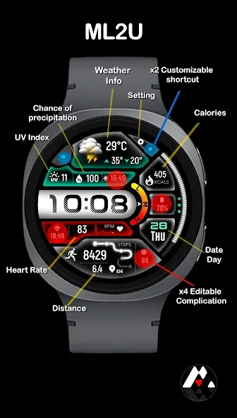 ML2U 294 Watch Face screenshot 2