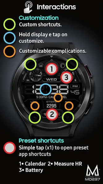 MD237 Digital watch face screenshot 8