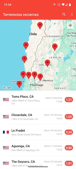 Mis Alertas de Terremotos screenshot 3
