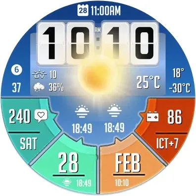 N-SPORT550 FlipDial Watch Face screenshot 10