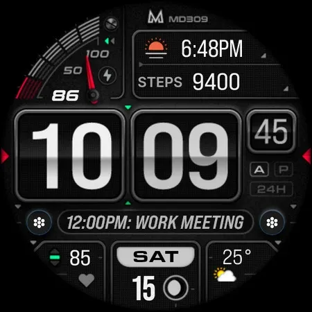 MD309 Digital watchface screenshot 8