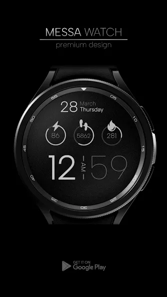 Minimal Digital Watch Face LS screenshot 3