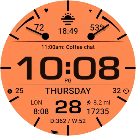 WFP 232 Stylish watch face screenshot 43