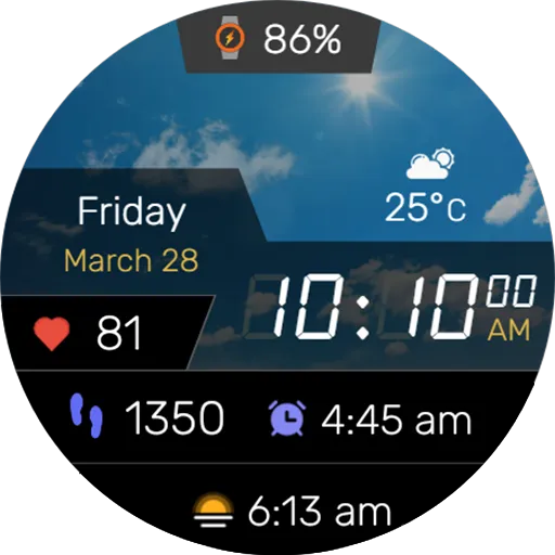 Digitec Pro Watch Face Wear OS screenshot 5