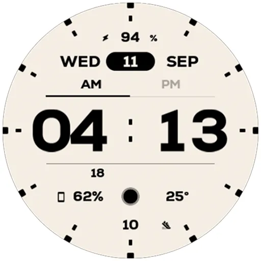 NW064: Digital watch face screenshot 6