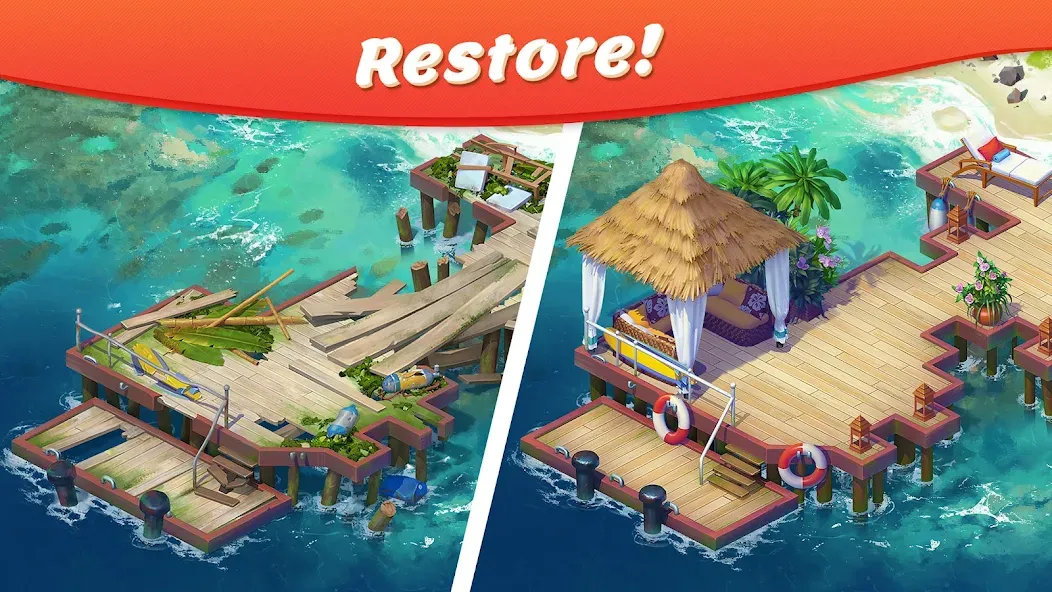 Tropical Forest: Match 3 Story screenshot 1