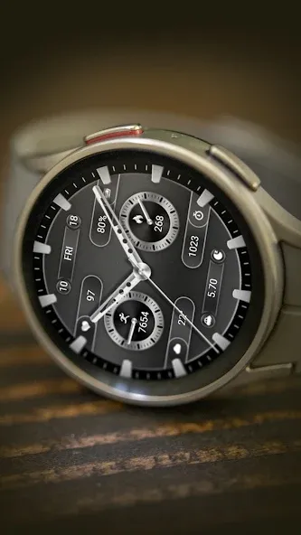 ZKin WatchFace Retro Deep Grey screenshot 5
