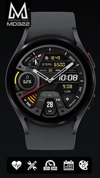 MD322 Analog watch face screenshot 5