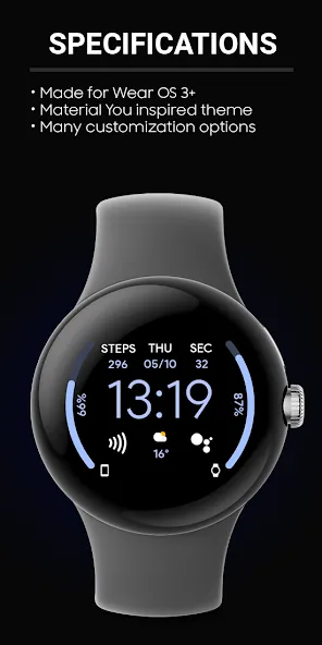 JHW Digital Info: Watch face screenshot 2