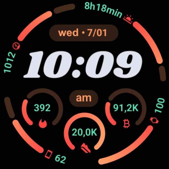 MDS08 Digital Watch Face screenshot 11
