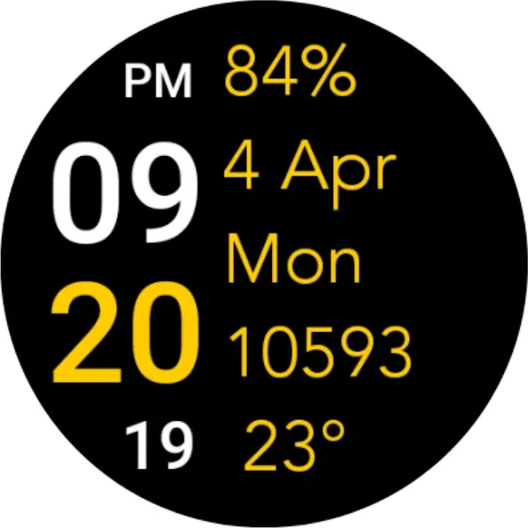 Five Big Text Watch Face screenshot 33