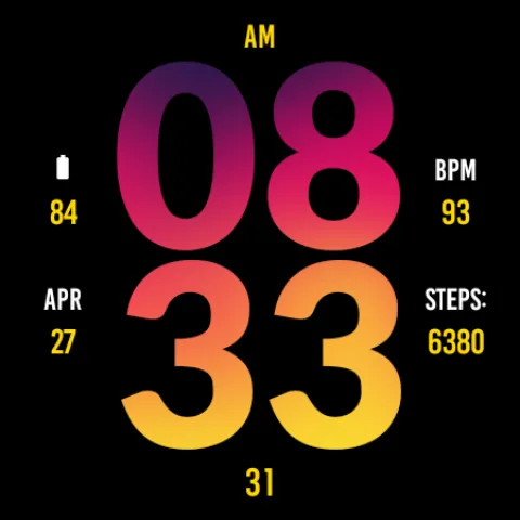 Big Fire Watch Face screenshot 5