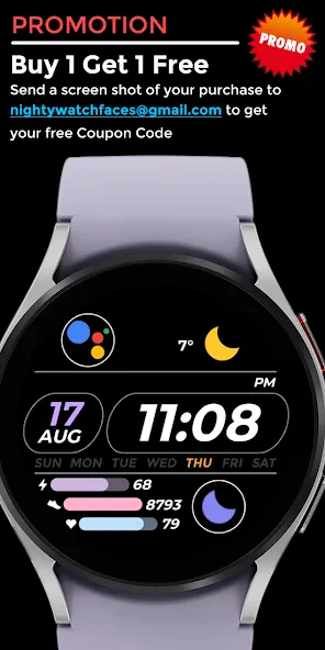 Nighty Digital 09 - watch face screenshot 5