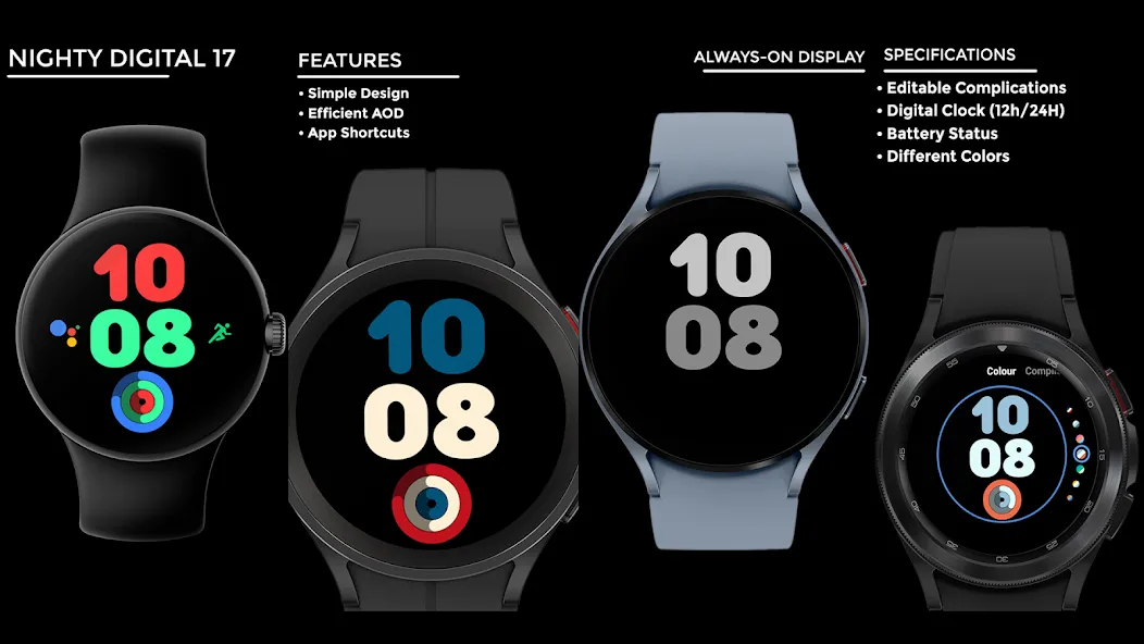 Nighty Digital 17 - watch face screenshot 15