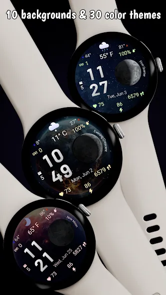 Moon & Weather watchface screenshot 3
