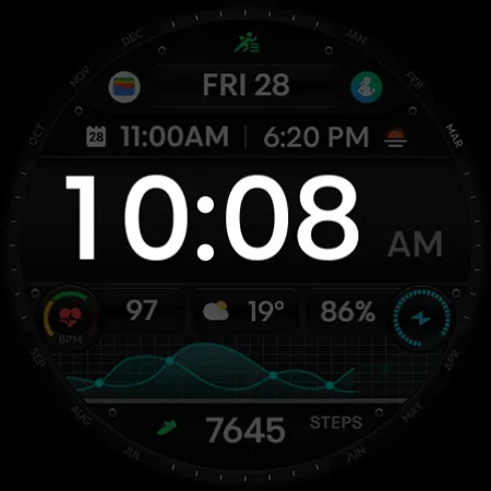 TVV Sport 7 Digital Watch Face screenshot 13