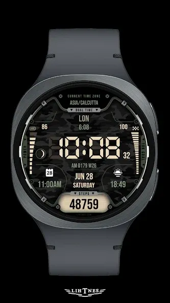 Dual-Time Watch Face 027 screenshot 1