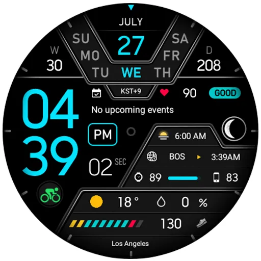 9INE 001e: Hybrid watch face screenshot 8