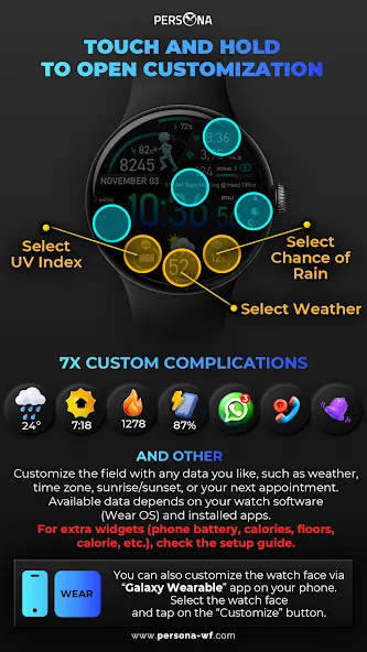 PER23 Platinum Watch Face screenshot 36
