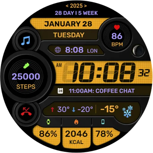 WFP 299 Digital watch face screenshot 40