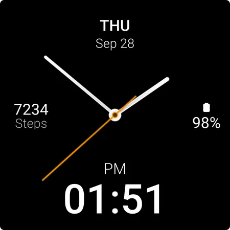 Minimal Hybrid Watch Face screenshot 11