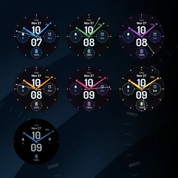 Numbers Cyan Watch Face screenshot 3
